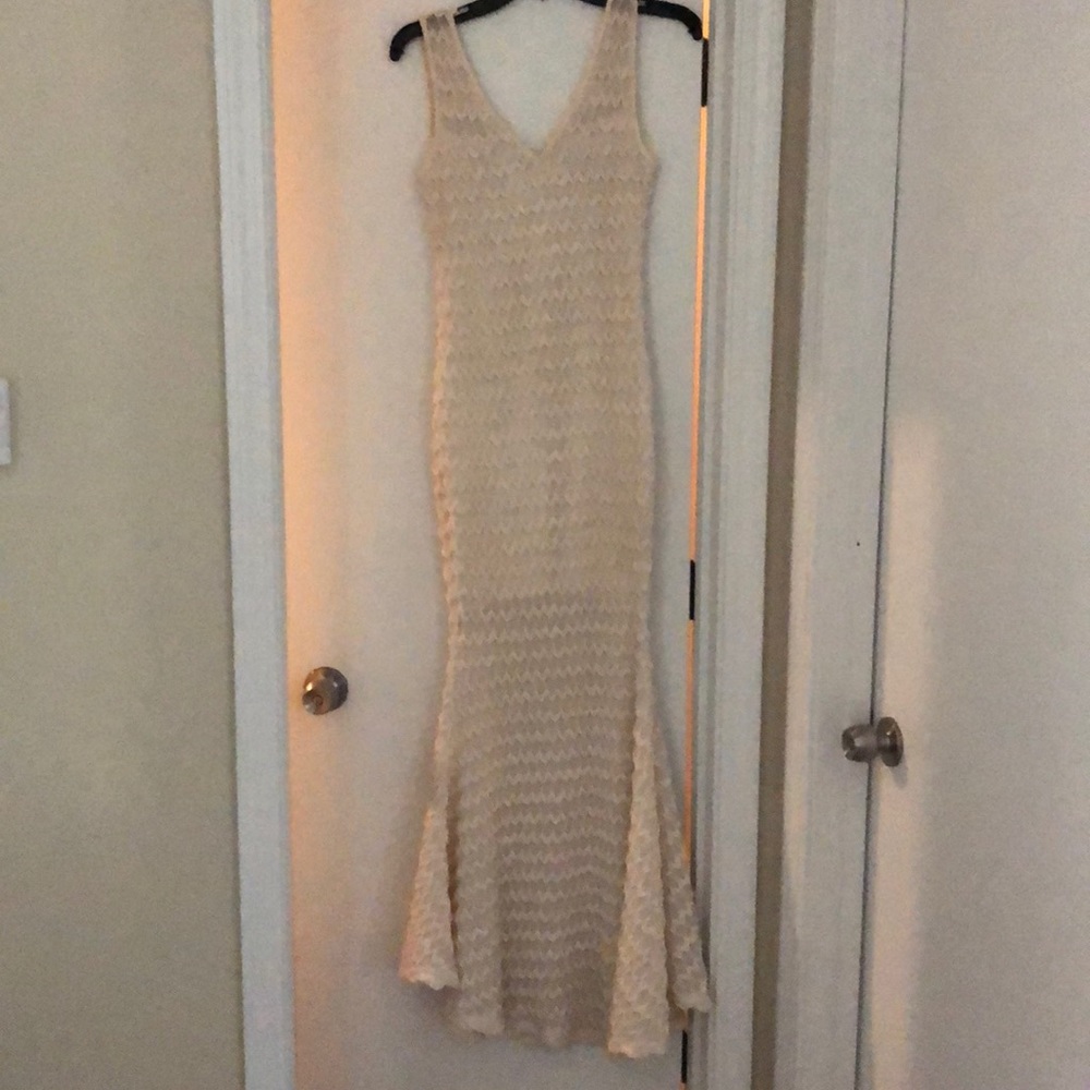 White mermaid style dress. New with tags